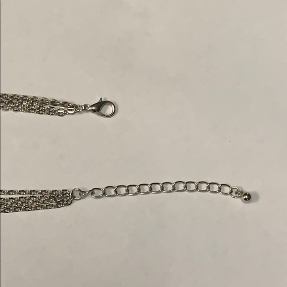 Boho Silver Tone Multi-Layer Choker - Picture 4 of 5